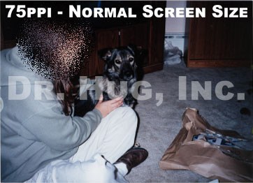 Printed photo scanned at 75ppi showing the normal viewing screen size.